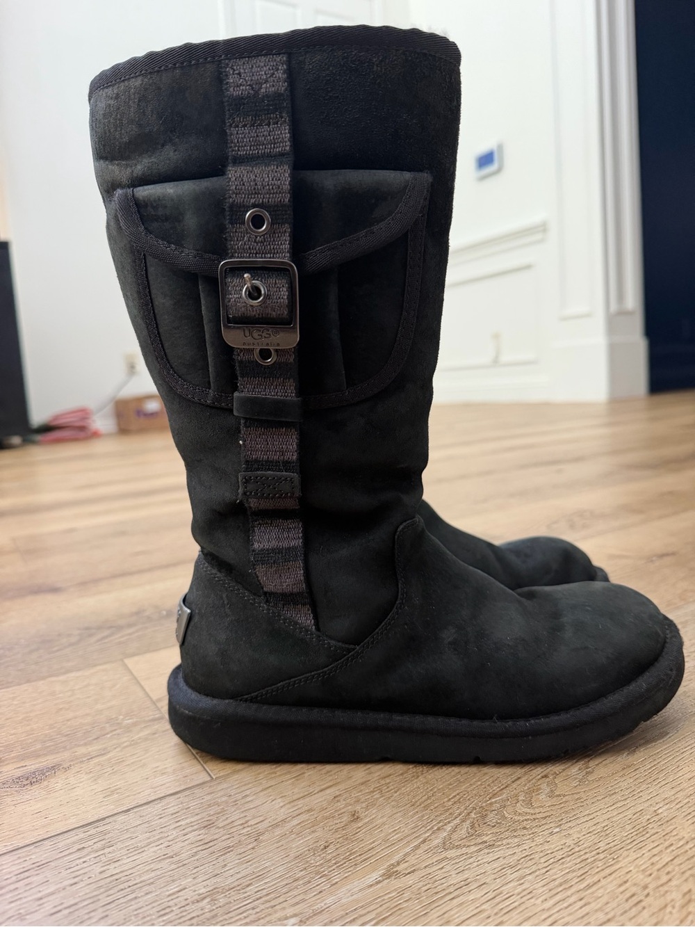 UGG Australia retro cargo black boots